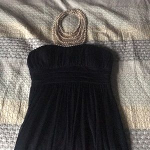 Navy Blue Evening Gown